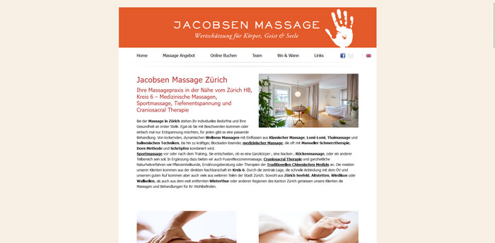 Jacobsen Massage Zürich entspannende Massagen und Behandlungen für eine beruhigende Wirkung.