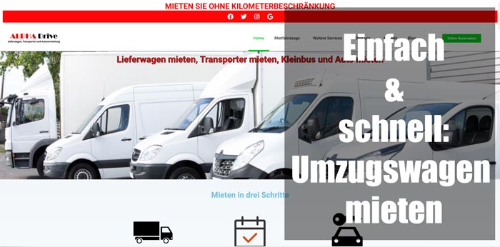 ALPHA Drive Kleinbusse und Transporter mieten in der Schweiz.